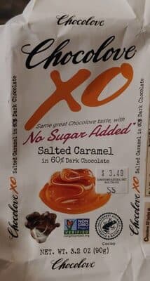 Chocolove XO Salted caramel in 60 percent dark chocolate