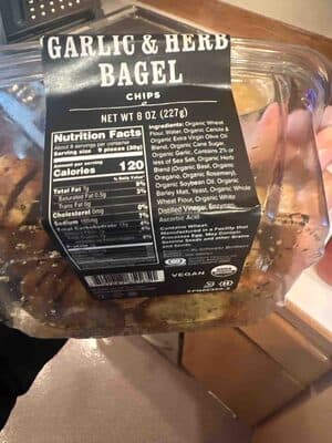Garlic & Herb Organic Bagel Chips