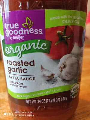 Roasted Garlic Organic Pasta Sauce