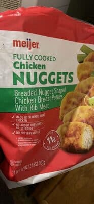 Chicken Nuggets Breaded Nuggets Shaped Chicken Breast Patties With Rib Meat