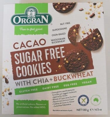 Cacao sugar free cookies