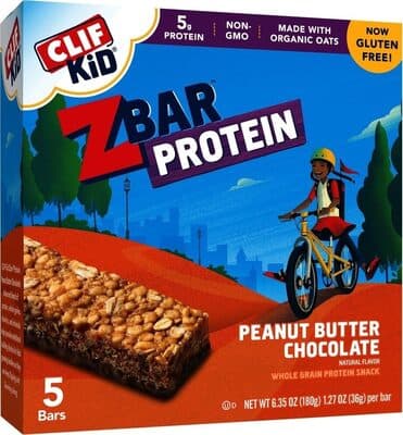 Peanut Butter Chocolate Protein Whole Grain Crispy Snack Bars
