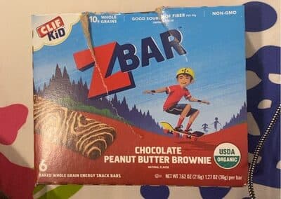 Chocolate Peanut Butter Brownie Baked Whole Grain Energy Snack Bars