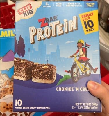 COOKIES 'N CREME PROTEIN WHOLE GRAIN CRISPY SNACK BARS, COOKIES 'N CREME