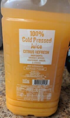Cold Pressed Juice Citrus Refresh