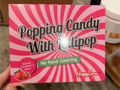 Popping candy with lollipop