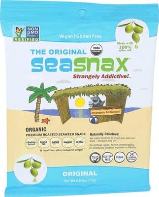 Organic Premium Roasted Seaweed Snack, Original
