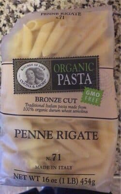 Organic Pasta, Penne Rigate