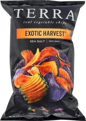 Exotic Harvest Sea Salt, Kabocha, Carrot, Naturally Blue Potato Real Vegetable Chips