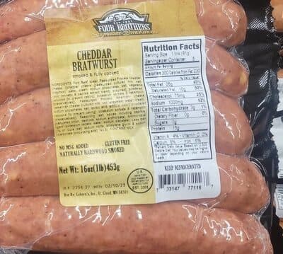 Cheddar Bratwurst