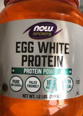 Egg White Protein 16g Protein Powder, Pure Unflavored
