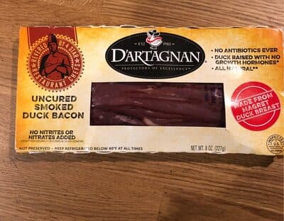 Uncured Smoked Duck Bacon