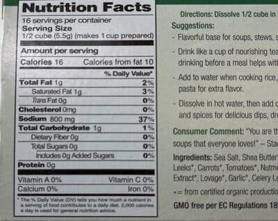 Organic Vegetable Bouillon