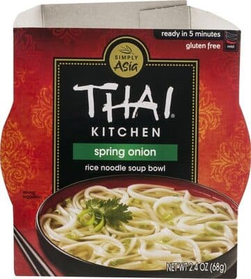 Spring Onion Mild Rice Noodle Soup Bowl