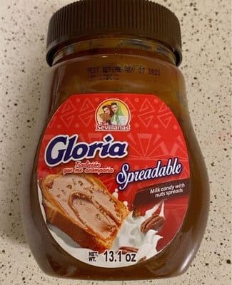 Gloria Milk Candy with nuts spread