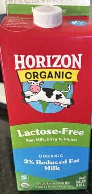 Organic 2% Reduced Fat Lactose-Free Milk