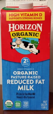 ORGANIC PASTURE-RAISED 2% REDUCED FAT MILK