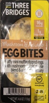 Mushroom & Asiago Fluffy Mini Muffin Shaped Eggs With Mushrooms, A Four Cheese Blend & A Hint Of Rosemary Egg Bites