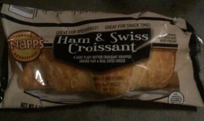 Ham & Swiss A Light Flaky Butter Croissant Wrapped Around Ham & Real Swiss Cheese
