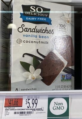 Vanilla Bean Coconutmilk Non-Dairy Frozen Dessert Sandwiches