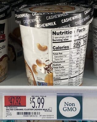 Salted Caramel Cluster Cashewmilk Non-Dairy Frozen Dessert