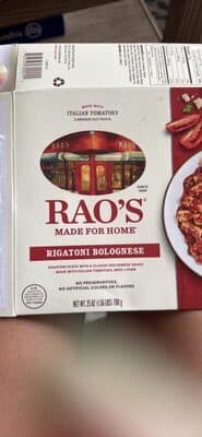 Rao's Rigatoni Bolognese