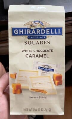 White chocolate caramel squares