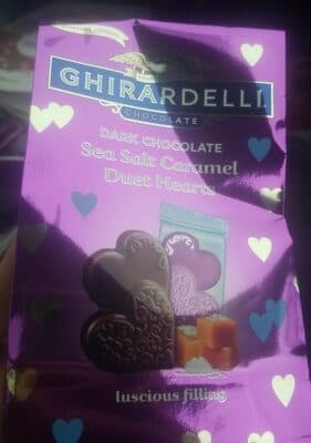 Sea Salt Caramel Dark Chocolate Duet Hearts