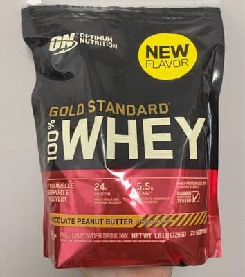 Gold Standard 100% Whey Protein 24 G, Bcaas 5.5 G For Muscle Support & Recovery Protein Powder Drink Mix, Chocolate Peanut Butter