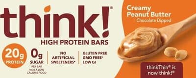 Creamy Peanut Butter Chocolate Dipped High Protein Bars