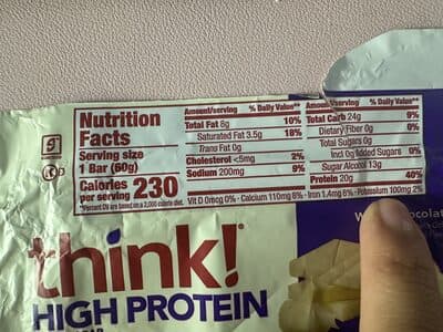 White Chocolate High Protein Bar