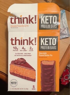 Chocolate Peanut Butter Pie Flavored Keto Protein Bars