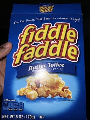 Butter Toffee Flavored Popcorn With Peanuts