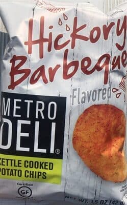 Metro Deli Kettle Cooked Potato Chips Hickory Barbeque