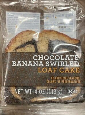 Chocolate Banana Swirled Loaf Cake