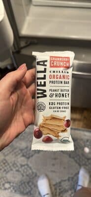 Fresh Ground Peanut Butter & Wild Flower Honey Bar, Cranberry Crunch