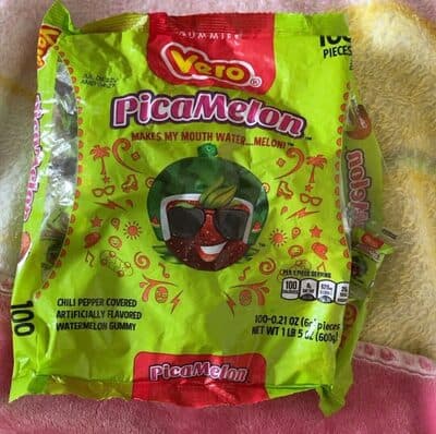 Picamelon Watermelon Flavored Gummy Coated with Chili and Sugar Gummies