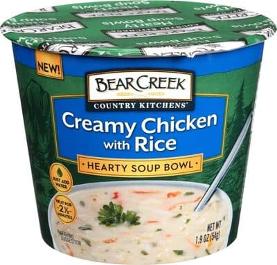Creamy Chicken With Rice Hearty Soup Bowl
