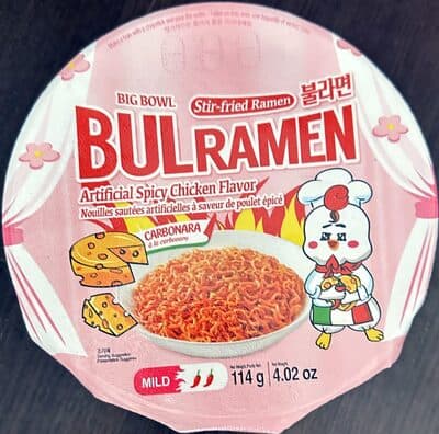 Big Bowl BULramen Artificial Chicken Flavor Carbonara Ramen