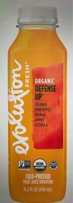 Organic Defense Up Orange, Pineapple, Mango, Apple, Acerola Fruit Juice Smoothie
