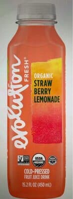 Organic Strawberry Lemonade Cold-Pressed Fruit Juice Drink
