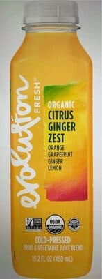 Organic Citrus Ginger Zest Orange Ginger Zest Cold-pressed Fruit & Vegetable Juice Blend