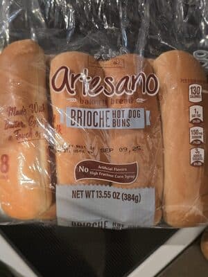 Artesano Bakery Bread Brioche Hot Dog Buns