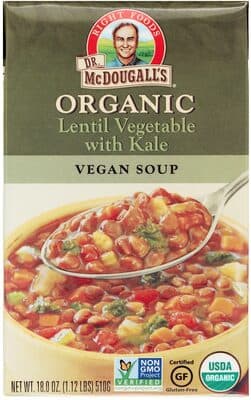 Lentil Vegetable With Kale Vegan Soup