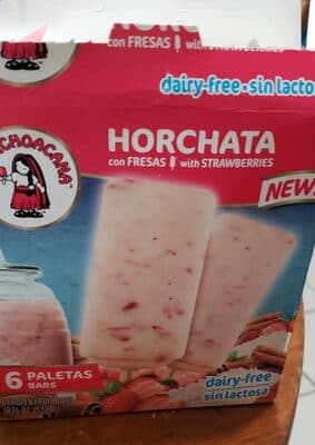Horchata With Strawberries Dairy-Free Frozen Fruit Bars