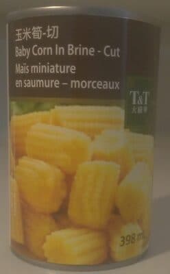 Baby Corn in Brine - Cut