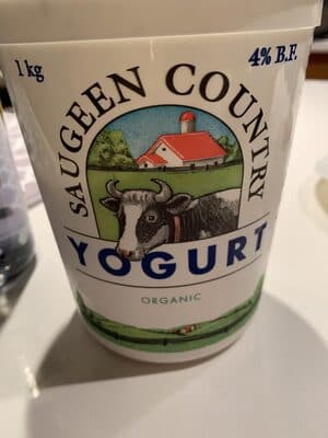 Saugeen Country Yogurt Organic