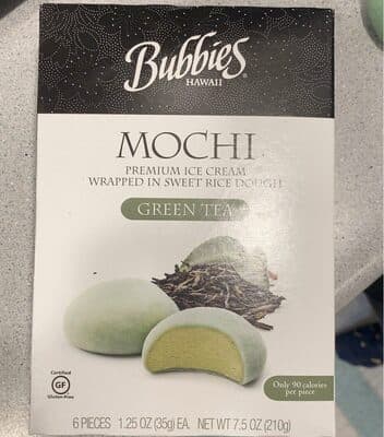 Green Tea Premium Mochi Ice Cream Wrapped in Sweet Rice Dough