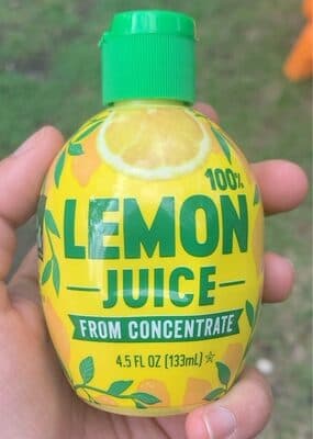 100% Lemon Juice From Concentrate