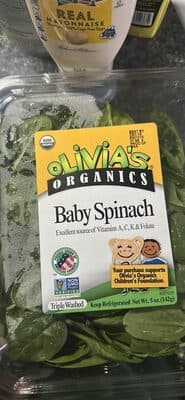 OLIVIA'S ORGANICS, BABY SPINACH